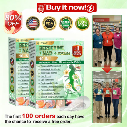 🧑‍⚕️🧑‍⚕️𝐁𝐒𝐖𝐄𝐋𝐋® 𝐌𝐨𝐫𝐢𝐧𝐠𝐚· 𝐁𝐞𝐫𝐛𝐞𝐫𝐢𝐧𝐞 × 𝐍𝐀𝐃+ 𝟏𝟎-𝐢𝐧-𝟏 𝐀𝐝𝐯𝐚𝐧𝐜𝐞𝐝 𝐍𝐚𝐧𝐨 𝐌𝐢𝐜𝐫𝐨𝐧𝐞𝐞𝐝𝐥𝐞 𝐒𝐥𝐢𝐦𝐦𝐢𝐧𝐠 𝐏𝐚𝐭𝐜𝐡- 𝐎𝐧𝐜𝐞 𝐃𝐚𝐢𝐥𝐲, 𝐕𝐢𝐬𝐢𝐛𝐥𝐞 𝐑𝐞𝐬𝐮𝐥𝐭𝐬 𝐢𝐧 𝟕 𝐃𝐚𝐲𝐬
