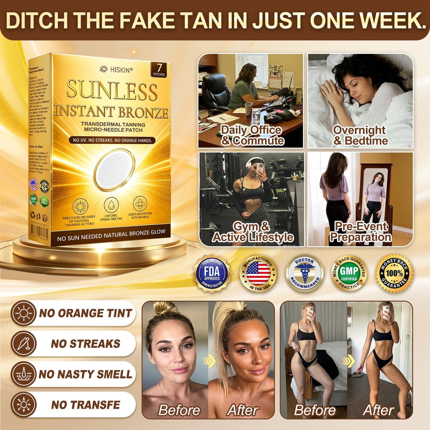 ☀️ 𝐇𝐢𝐬𝐤𝐢𝐧® 𝐒𝐮𝐧𝐥𝐞𝐬𝐬 𝐈𝐧𝐬𝐭𝐚𝐧𝐭 𝐁𝐫𝐨𝐧𝐳𝐞 𝐓𝐚𝐧𝐧𝐢𝐧𝐠 𝐌𝐢𝐜𝐫𝐨𝐧𝐞𝐞𝐝𝐥𝐞 𝐏𝐚𝐭𝐜𝐡 🇺🇸 (𝐉𝐮𝐬𝐭 𝐨𝐧𝐜𝐞 𝐚 𝐝𝐚𝐲) 𝐕𝐢𝐬𝐢𝐛𝐥𝐞 𝐁𝐫𝐨𝐧𝐳𝐞 𝐆𝐥𝐨𝐰 𝐢𝐧 𝟕 𝐃𝐚𝐲𝐬 ✅ 𝐍𝐨 𝐔𝐕, 𝐍𝐨 𝐎𝐫𝐚𝐧𝐠𝐞, 𝐍𝐨 𝐒𝐭𝐫𝐞𝐚𝐤𝐬, 𝐍𝐨 𝐃𝐇𝐀, 𝐍𝐨 𝐌𝐞𝐬𝐬.