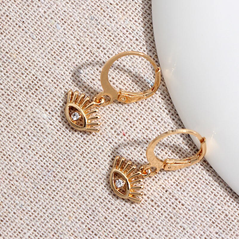 2026 Flatfoosie New Tiny Hoop Earrings For Women Gold Color Cartilage Hoop Earrings Jewelry Heart Cross Star Triangle Charm Earrings