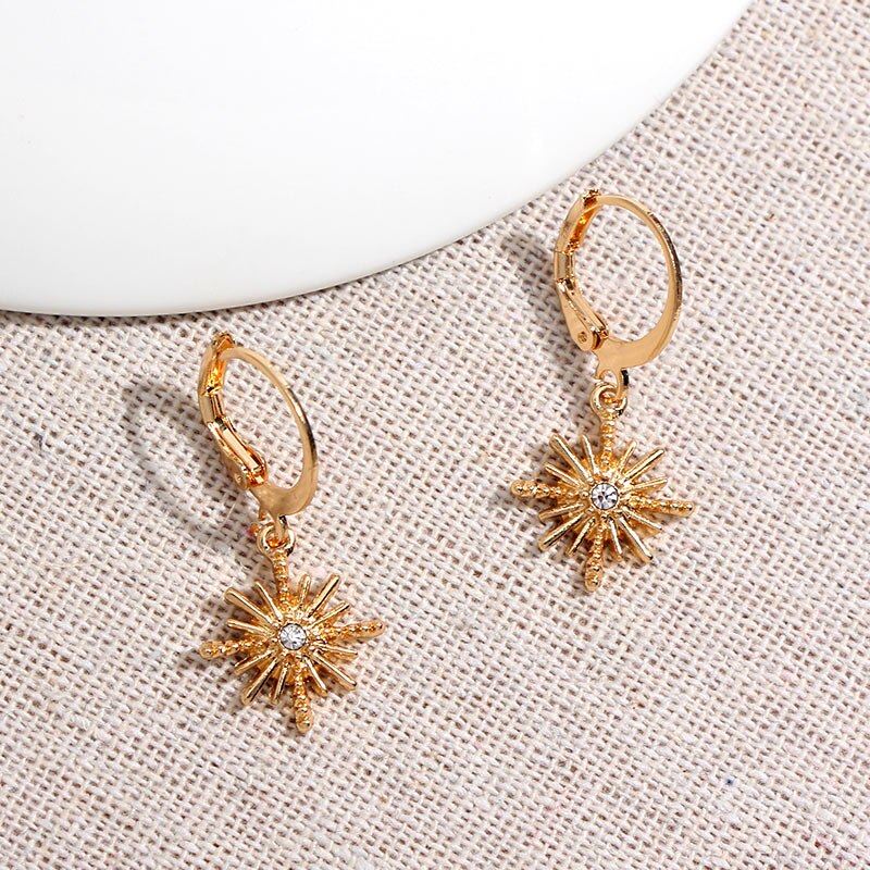 2026 Flatfoosie New Tiny Hoop Earrings For Women Gold Color Cartilage Hoop Earrings Jewelry Heart Cross Star Triangle Charm Earrings