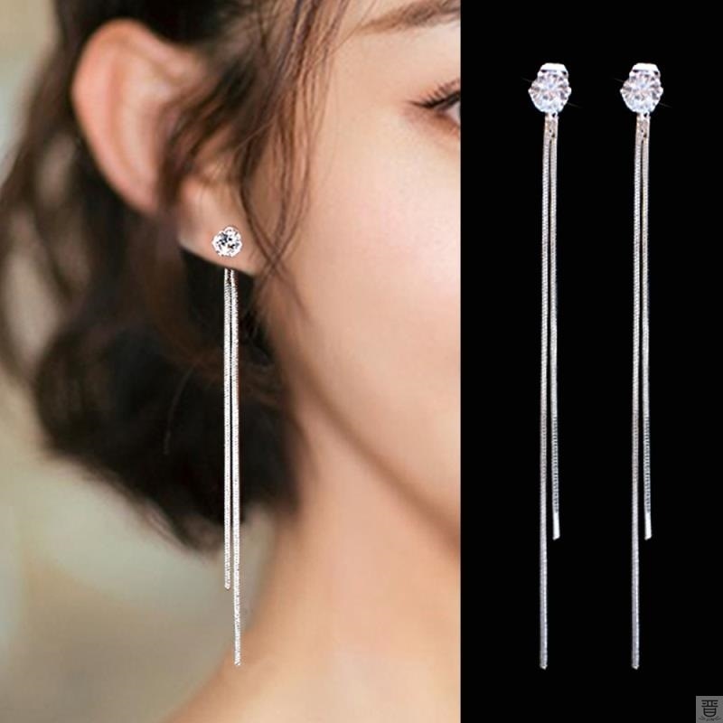 2026 Trend Simulation Pearl Long Earrings Female Moon Star Flower Rhinestone Wedding Pendant Earrings Fashion Korean Jewelry Earrings