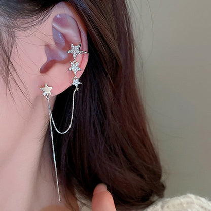 2026 Gold Silver Color Metal Butterfly Ear Clips Without Piercing For Women Sparkling Zircon Ear Cuff Clip Earrings Wedding Jewelry