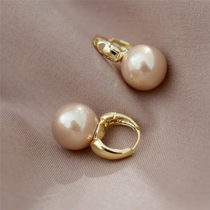 2026 Statement Minimalist Gold Silver Color Mixed Solid Heart Pendant Hoop Earrings Street Style Korean Fashion Jewelry