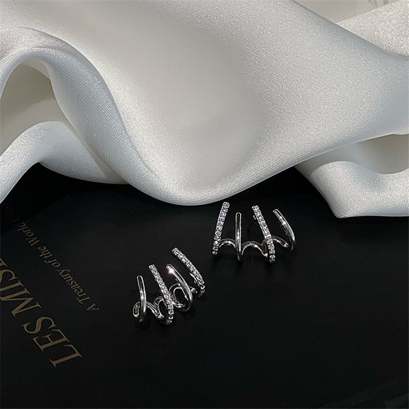 2026 Retro Minimalist Square Earrings Irregular Stud Earrings New Exaggerated Cold Wind Fashion Earring for Women Opening Accessories