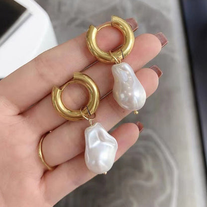 2026 Trend Simulation Pearl Long Earrings Female Moon Star Flower Rhinestone Wedding Pendant Earrings Fashion Korean Jewelry Earrings