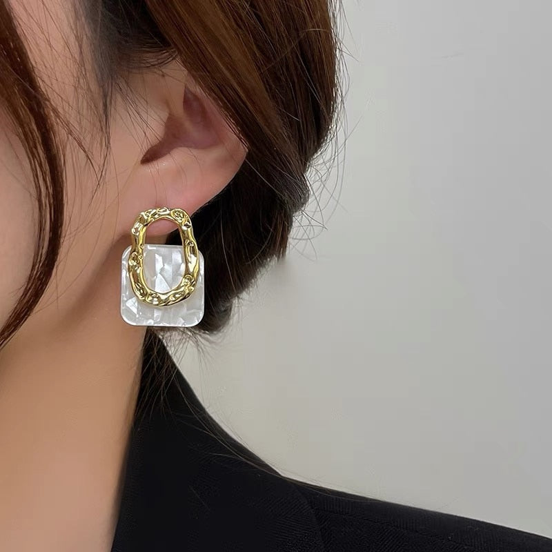 2026 Trend Simulation Pearl Long Earrings Female Moon Star Flower Rhinestone Wedding Pendant Earrings Fashion Korean Jewelry Earrings