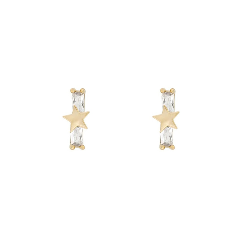 2026 New Design Stainless Steel Cubic Zirconia Chain Hoop Earring For Women Star Moon Pendant Cartilage Earring Piercing Jewelry