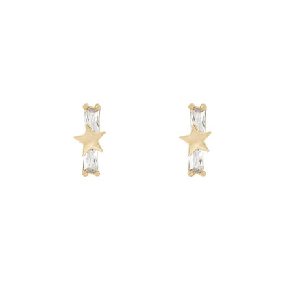 2026 New Design Stainless Steel Cubic Zirconia Chain Hoop Earring For Women Star Moon Pendant Cartilage Earring Piercing Jewelry