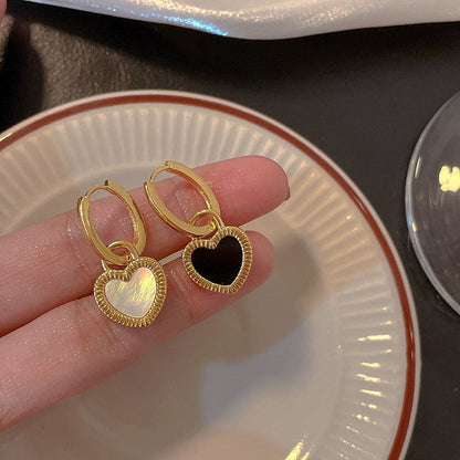 2026 Earrings Asymmetrical Round Hollow Round Black Stud Earrings Rhinestone Accessories For Women pendientes mujer