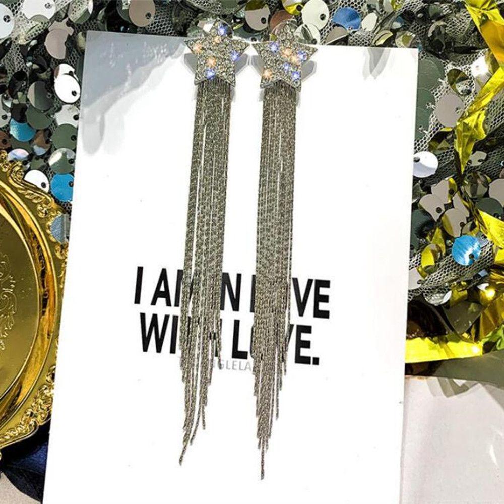 2026 New Crystal Drop Earrings with Bling Bling Cubic Zirconia Temperament Women Earrings High Quality Silver Color Trendy Jewelry