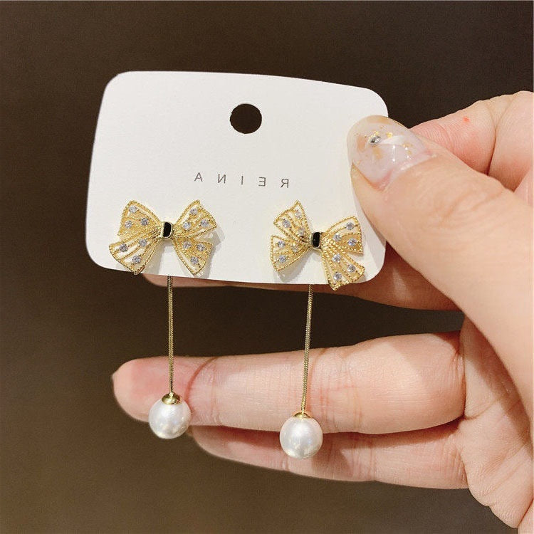 2026 New Crystal Drop Earrings with Bling Bling Cubic Zirconia Temperament Women Earrings High Quality Silver Color Trendy Jewelry