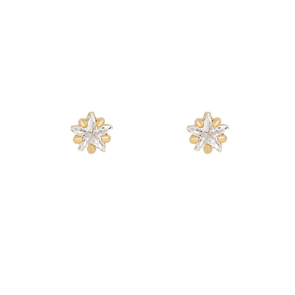 2026 New Design Stainless Steel Cubic Zirconia Chain Hoop Earring For Women Star Moon Pendant Cartilage Earring Piercing Jewelry