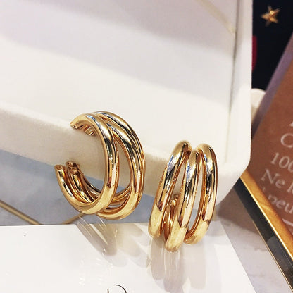 2026 Retro Minimalist Square Earrings Irregular Stud Earrings New Exaggerated Cold Wind Fashion Earring for Women Opening Accessories